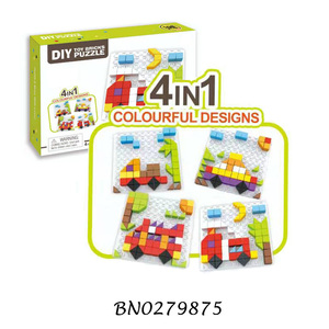 4 In 1 DIY Brain Puzzle Block Car Set Educational Toys For Kinds