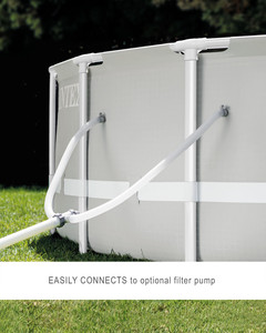 Intex khung 26724 Hồ bơi gia đình hồ bơi ngoài trời 15ft x 42in lăng kính cao cấp Kim Loại Lớn trên mặt đất hồ bơi - Product Image 6