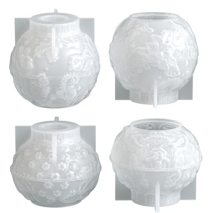 Moule en silicone décoratif à motif en relief, forme boule lanterne, pour bougies, DIY, Pâques, aromathérapie, plâtre et pâtisserie - Product Image 4