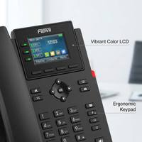 Teléfono IP Empresarial X303P con Soporte PoE, Pantalla a Color de 2.4 Pulgadas, Conferencia Local de 6 Vías, Compatible con Auriculares EHS, Teléfono de Escritorio VoIP SIP