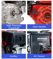 Moteur à essence monocylindre 7,5 CV 210cc TF170F, refroidissement par air, 4 temps, démarrage électrique, norme d'émission Euro 3, fabriqué en usine OEM