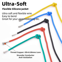 Kit de fils électriques torsadés AWG 26 en cuivre étamé, 6 couleurs, 32,8 pi/10 m chacun
