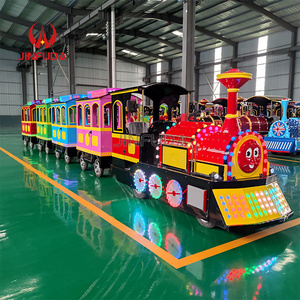 Mini-<span class=keywords><strong>train</strong></span> touristique sans rail avec un design <span class=keywords><strong>de</strong></span> machine à vapeur vintage, propulsion par pneus en caoutchouc, idéal pour les divertissements familiaux - Product Image 2