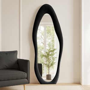 Yeni Gelen Düzensiz Şekilli Ayaklı Makyaj Aynası Modern El Yapımı Taşınabilir Hafif Yer Aynası Ev Dekorasyonu İçin - Product Image 1