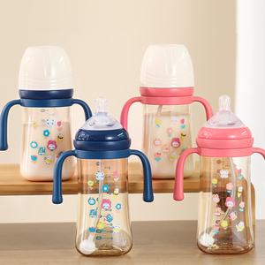 Biberon pour bébé de 240 ml et 300 ml, à ouverture standard, en PP, avec <span class=keywords><strong>tétine</strong></span> souple, anti-fuite, pour l'alimentation au lait, confortable pour l'alimentation du bébé - Product Image 2