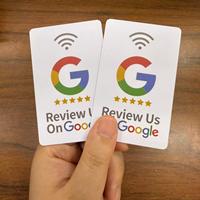Étiquette NFC personnalisable avec code QR, étiquette professionnelle double face en PVC étanche pour Google, TikTok, Ins Review, puce F08, RFID 13,56 MHz