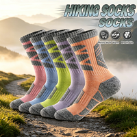 Chaussettes de randonnée en laine personnalisées avec logo, chaudes, respirantes, absorbant les chocs et rembourrées pour hommes et femmes, toutes activités de plein air