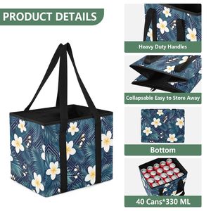 Bolsa Organizadora Plegable para Maletero de Coche Estilo Hawaiano Personalizada al por Mayor con Asas, Bolsa de Compras Reutilizable de Gran Capacidad - Product Image 6