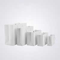 Sac en papier pour vêtements de mariage, chaussures, produits, magasin, shopping, cadeau, emballage haut de gamme blanc, vente en gros, différentes tailles 13*6*19, sac en carton