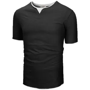 Nouveautés Deux Tons Hommes Designer T-shirts Pour L'extérieur Streetwear 100% Coton Tee Golf Henly Polo T-shirt Offre Spéciale