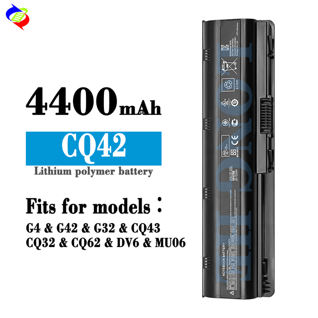 HSTNN-DBOW CQ42 Laptop Battery for HP G4 G42 G32 C043CO32 CO62 DV6 MU06 10.8V 4400mah BLACK