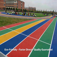 Fournisseur chinois direct, piste athlétique extérieure en plastique résistant à l'usure, parc sportif communautaire écologique perméable, certifié IAAF