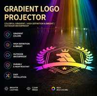 Proyector LED de texto con logotipo personalizado, efectos de patrón dinámico, foco degradado impermeable Ip65 para iluminación, luces publicitarias