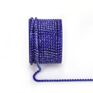 VC, venta al por mayor, cuerda de diamantes de imitación SS16, cadena de copa de diamantes de imitación de 4mm, rollos de diamantes de imitación con cuentas de Metal ABS para ropa, cadenas decorativas - Product Image 3