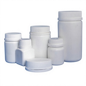 Custom PET Wide Mouth <b>Tablet</b> Bottle with Child Resistant Closure <b>for</b> Pharmaceutical, Vitamin & Supplement Packaging - Product Image 1
