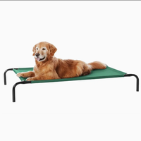 Lit de chien d'extérieur surélevé et spacieux avec cadre de hamac de camping, motif imprimé, pour la relaxation estivale