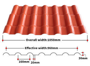 Carrelage de toit en PVC à longue portée, imperméable et flexible, couleur jaspe - Product Image 4