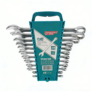 VCANO 12피스 산업용 등급 파이프 렌치 세트 크롬 바나듐 스틸 조절식 턱 스트레이트 백 핸들 미터법 OEM - Product Image 1