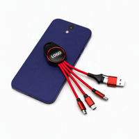 Nouveauté 2026 : Chargeur porte-clés USB-C multifonction 6-en-1 avec câble tressé en nylon, personnalisable avec logo, idéal pour les coffrets cadeaux d'affaires pour tous les téléphones