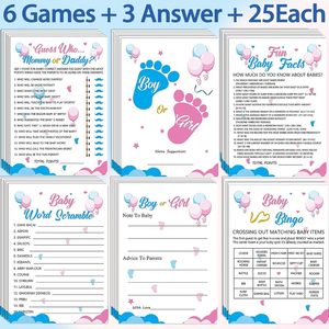 75 Pezzi <span class=keywords><strong>Giochi</strong></span> <span class=keywords><strong>per</strong></span> Rivelare il Sesso del Bambino, 6 Divertenti Decorazioni <span class=keywords><strong>per</strong></span> Maschio o Femmina, Carte Creative <span class=keywords><strong>per</strong></span> la Predizione del Sesso, Mamma Papà - Product Image 4
