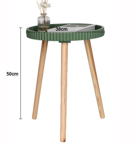 Customized Color Furniture <strong>Table</strong> Small Round SideTable with Solid Wood Three <strong>Legs</strong> <strong>Coffee</strong> <strong>Table</strong> <strong>for</strong> Bedroom, Living Room - Product Image 4