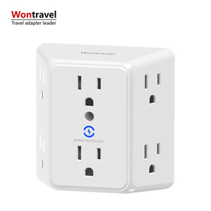 Wontravel mới nhất đến 6 ổ cắm Extender với bảo vệ tăng chúng tôi tường Ổ cắm ổ cắm Extender - Product Image 4