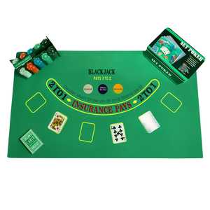 Juego de Póker Completo con 200 Fichas, Cartas, Tapete, Accesorios y Estuche Metálico para Jugar en Casa - Product Image 1