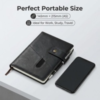 Ensemble de carnet de notes en cuir A5 de style professionnel Lunaire Premium, couverture rigide, impression UV, 100 pages, stylo, boîte cadeau, cadeau idéal pour les hommes
