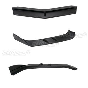 Kit de carrosserie tuning noir brillant en ABS : Lame de pare-chocs avant, spoiler, séparateur et diffuseur pour Chevrolet Corvette C8 Z51 2020 2021 2022 2023+ - Product Image 5