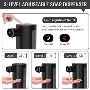 USB-C Display digitale ricaricabile automatico <span class=keywords><strong>Gel</strong></span> sapone Dispenser popolare sensore nero disinfettante per le mani per uso bagno e Hotel - Product Image 3