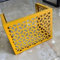 Grille décorative rectangulaire extérieure en aluminium de style chinois pour climatiseur
