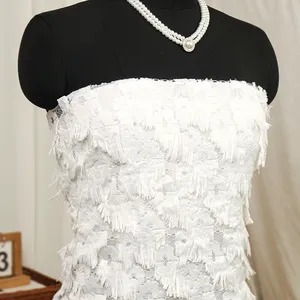 Wholesale Reasonable Low Price 3D Embroidery Lace Fabric Bridal For Wedding Dress Flower