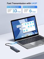 Boîtier SSD M.2 NVMe SATA Dockteck sans outil, adaptateur USB 3.2 Gen 2 10 Gbps, lecteur SSD externe 2230/2242/2260/2280 DH0002