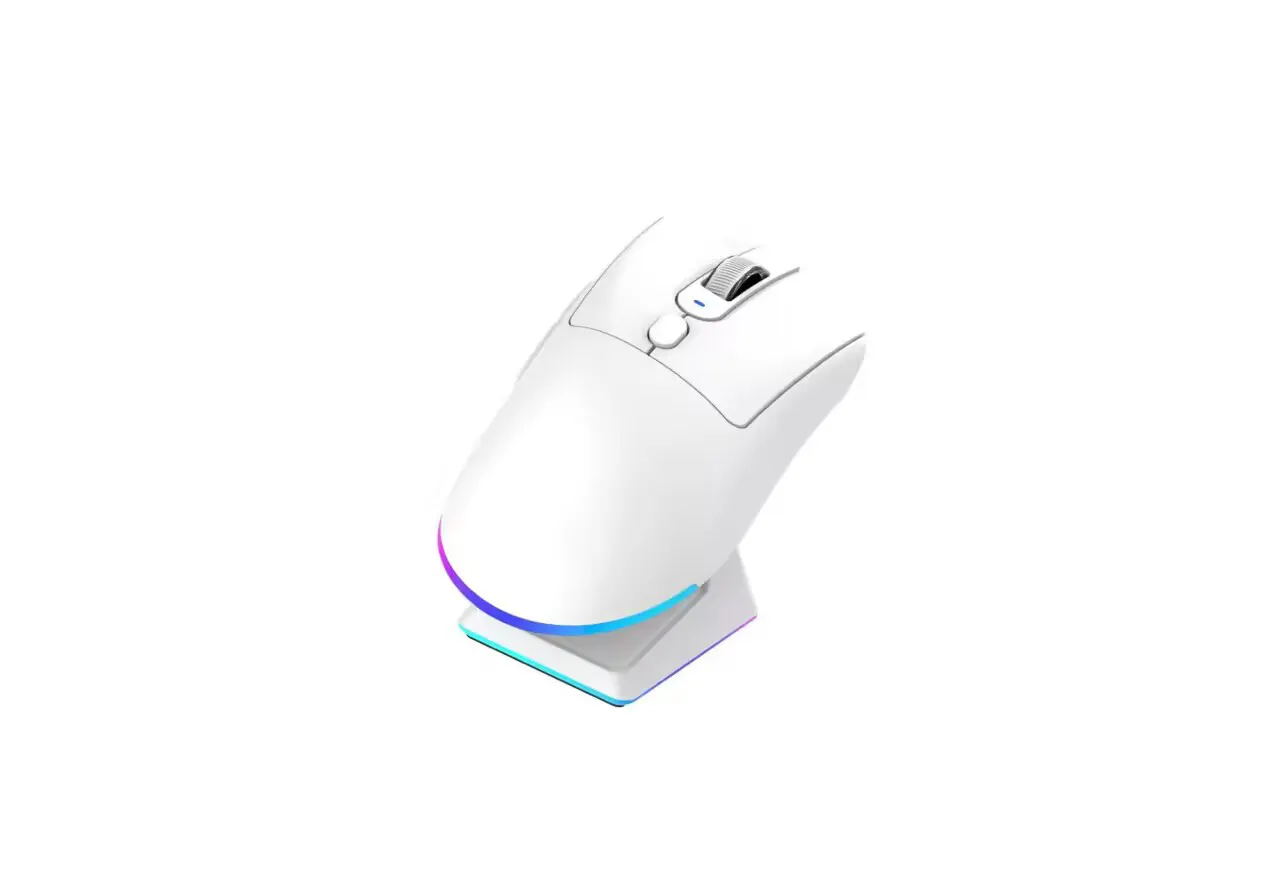 Nuovo Mouse bianco ottico ricaricabile Vxe R1 R1 all'ingrosso del Mouse per giochi Wireless 12500 del Dock di ricarica Pixart 3325 DPI Mouse da gioco Wireless con RGB
