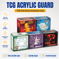 Boîtier de présentation personnalisé en acrylique pour TCG, avec couvercle magnétique, protection UV à 99 % pour Elite Trainer Box, vente en gros, logo personnalisé