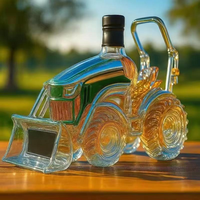 Decantador de Whisky de Vidrio Transparente Soplado a Mano con Diseño de Automóvil, Serie Vehículos