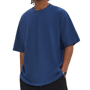 T-shirt de créateur surdimensionné en gros, t-shirt de luxe vierge, t-shirt ample à épaules tombantes pour hommes, fabricant de chemises pour hommes, personnalisable - Product Image 5