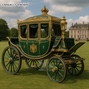 Mural à double rangée, doré, classique, vintage, sculpture royale, calèche tirée par des chevaux - Product Image 4