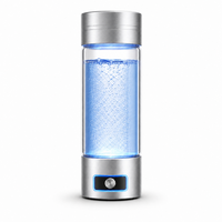 Bouteille d'eau hydrogénée portable 6000 Ppb, gobelet en verre SPE PEM, rechargeable par USB, pour les voyages et la maison
