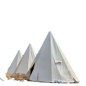Yurt Tent <b>Canvas</b> Four-season Extended Type Outdoor Camping Shelter With Wooden <b>Frame</b> Structure - Product Image 1