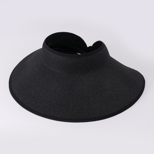 Chapeau de paille pliable d'été Chapeau de soleil de protection Chapeau de vacances pour femmes Vide Sun Beach Visor Hat - Product Image 2