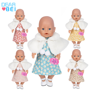 Abito in peluche Dearbei per bambole, vari stili, accessori per vestiti per bambole americane, modello Q-100-Q-109, design adorabile - Product Image 1