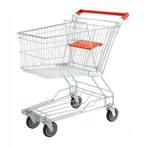 Convenience Supermarket Shopping Cart Plastic Hand <b>Trolley</b> Large-Capacity Double-Layer <b>Platform</b> Structure for Mall Grocery - Product Image 3