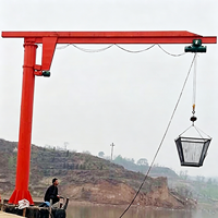 Grue à flèche cantilever monopoutre robuste et efficace avec palan électrique à moteur et télécommande, capacité de 3 à 5 tonnes pour la construction