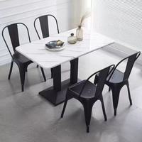 Vente en gros de chaise de salle à manger en acier Tolix en métal noir chaise de café moderne pour restaurant, hôtel et extérieur empilable et élégante