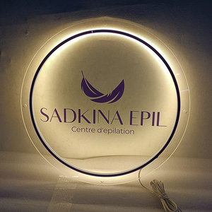 Özel yuvarlak akrilik İş burcu Salon duvar dekor kapı tabela LED akrilik şirket logosu burcu kurulu