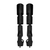 Sandales bottes à talon plateforme pour femme, style européen, sexy, à larges rayures noires, tendance, grande taille 44