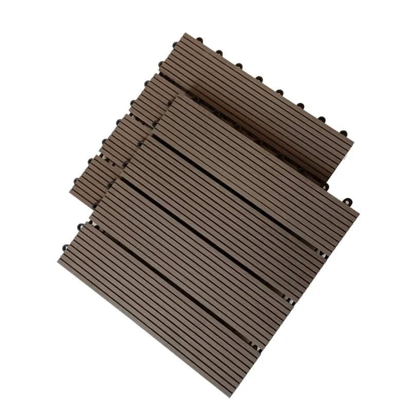 Azulejos de madeira e plástico compostos para deck de café wpc, 300*300mm*22mm, saída de fábrica, para uso ao ar livre