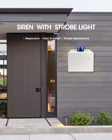 Alarme de sirène stroboscopique à haute intensité 12V DC 115-120dB Lumière de sécurité forte avec conception inviolable pour véhicule/systèmes d'urgence