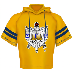 Igma Amma Ho oror mbroidery olyester ropped oodie | ububububorority ubublimated adies ustom ade ogging cropeed Sh - Product Image 1